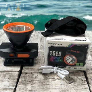 Đèn đội đầu 2801- Prman 2500mAh 10W Sáng 8-12 giờ, chất liệu nhựa Abs- đèn đội đầu pin trâu siêu sáng siêu rẻ đèn pin đènpin