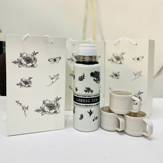 Bình Giữ Nhiệt Kèm Cốc 600ml Làm Quà Tặng