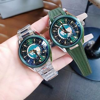 ĐỒNG HỒ NAM CAO CẤP AMEGA SEAMASTER AQUA MÁY CƠ DÂY XANH LÁ