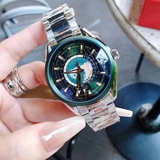 ĐỒNG HỒ NAM CAO CẤP AMEGA SEAMASTER AQUA MÁY CƠ DÂY XANH LÁ