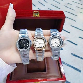 ĐỒNG HỒ NỮ CAO CẤP PATET MẶT VUÔNG   VIỀN HỘT giá sỉ