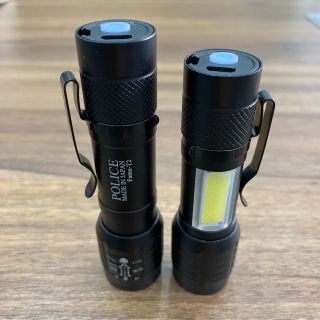 Đèn Pin FAME T2 Mini Cầm Tay Có Móc Kèm Dây Sạc Đèn Mini Siêu Sáng Tiện Lợi Bỏ Túi, có COB và móc cài Led Usb nháy