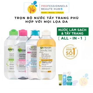 Nước Tẩy Trang GARNIER Micellar Cleansing Water Làm Sạch Sâu Dịu Nhẹ Cho Mọi Loại Da 400ML