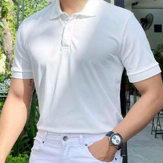 Áo thun nam Basic ,cổ bẻ, chất liệu poli cá sấu - menswear (mã:HOKO80)