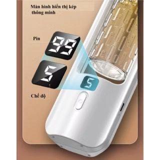 Máy xông tinh dầu tự động 5 chế độ, Hương thơm nhẹ dịu, làm thơm phòng khử mùi, Máy khuếch tán tinh dầu dùng pin