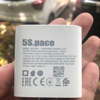 Củ sạc 5S Pace 2 cổng sạc nhanh Usb + C suppervooc turbo siêu nhanh