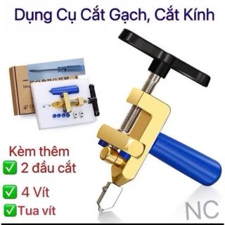 Dao Cắt Gạch Men - Cắt Kính Đa Năng - Hộp Gồm 1 Máy Và 3 Lưỡi - Lưỡi Cắt Gạch Đa Năng giá sỉ