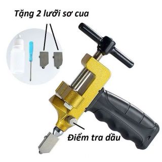 Dao Cắt Gạch Men - Cắt Kính Đa Năng - Hộp Gồm 1 Máy Và 3 Lưỡi - Lưỡi Cắt Gạch Đa Năng