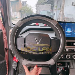 Bọc vô lăng Luxury Car vân carbon phối da nhiều màu size 38-47cm xe con xe tải - L25