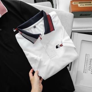 Áo thun cổ bẻ xuất khẩu thêu logo