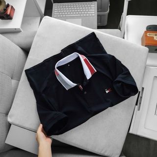 Áo thun cổ bẻ xuất khẩu thêu logo