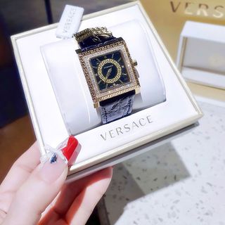 ĐỒNG HỒ NỮ CAO CẤP VERSAT DV25 DÂY DA CÁ SẤU MẶT VUÔNG VIỀN HỘT