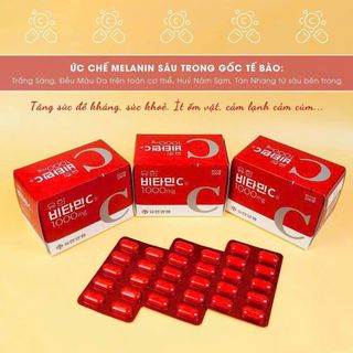 Viên uống mờ nám trắng da vitamin C Yuhan 100v