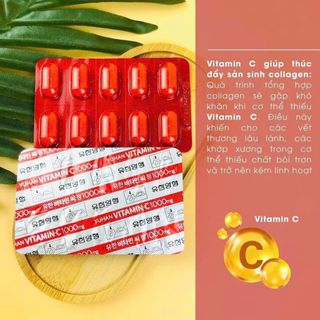 Viên uống mờ nám trắng da vitamin C Yuhan 100v