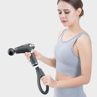 Máy massage cầm tay chính hãng GOODFIT GF01MG có tay cầm trợ lực