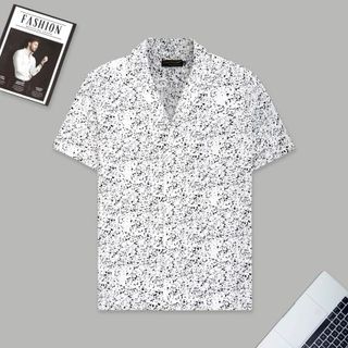 Áo sơ mi nam họa tiết TUTO5 Menswear SML01 - sơ mi dài tay lụa hàn chấm bi Slim fit cao cấp chống nhăn, phong cách