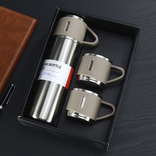 Bộ Bình Giữ Nhiệt Kèm 2 Cốc (Thùng 24 Bộ)