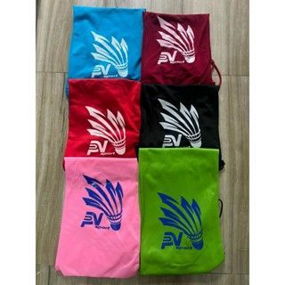 Túi  đựng vợt cầu lông bằng vải thun nhung 2 da dày , có dây rút , đựng được đến 4 cây vợt
