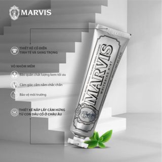Kem Đánh Răng MARVIS Whitening Mint Giúp Làm Trắng Và Bảo Vệ Răng 85ml