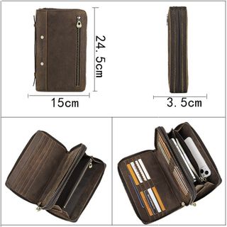Ví cầm tay nam da bò thật MC1023