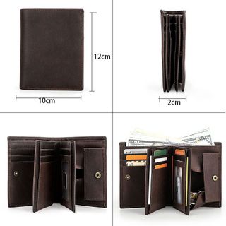 Ví ngắn nam da bò thật H1036