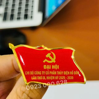 Huy hiệu đại hội đảng, Phù hiệu Đại Hội,thiết kế in ấn theo yêu cầu giá sỉ