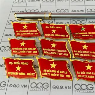 Huy hiệu đại hội đảng, Phù hiệu Đại Hội,thiết kế in ấn theo yêu cầu