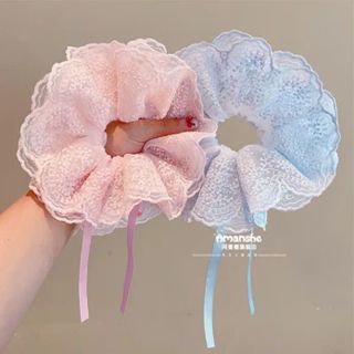 CỘT TÓC 2 LỚP REN RUY BĂNG RÚT