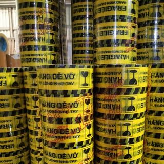 CHUYÊN SỈ BĂNG KEO CẢNH BÁO “HÀNG DỄ VỠ” – NỀN VÀNG CHỮ ĐEN 1KG