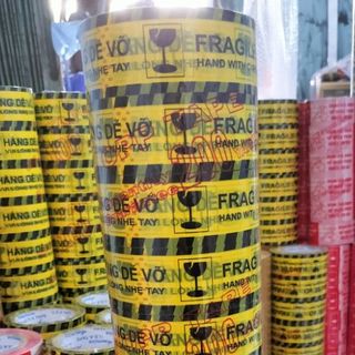 CHUYÊN SỈ BĂNG KEO CẢNH BÁO “HÀNG DỄ VỠ” – NỀN VÀNG CHỮ ĐEN 1KG