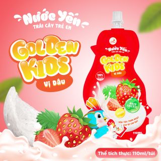 Nước yến trái cây trẻ em vị Dâu 110ml Golden Kids