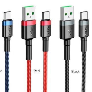 Cáp Sạc Hoco ME5 Có Đèn LED - Dây Sạc Nhanh 3A - Đủ Các Loại Chân Sạc - Bọc Dù Cao Cấp