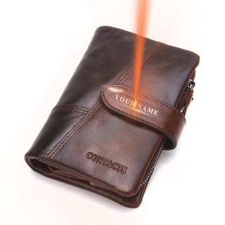 Ví ngắn nam da bò thật N1103-4
