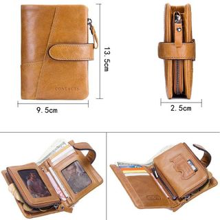 Ví ngắn nam da bò thật N1103-4