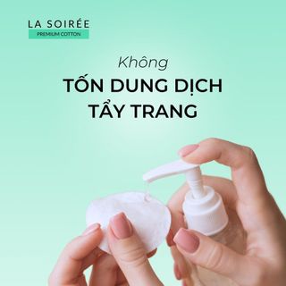 Bông Tẩy Trang La Soirée (Lamer) 100% Cotton Siêu Mềm Siêu Mịn, Không Xơ Bông 225M