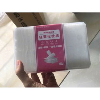 Bông Tẩy Trang NICAIER 1000 Miếng-Bông Tẩy Trang Kèm Hộp Siêu Mềm Mịn