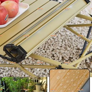 Bàn Gấp Gọn Dã Ngoại Camping Siêu Nhẹ, Bàn Xếp Gọn Du Lịch Picnic, Bàn Trà Mini Ngoài Trời Tiện Lợi Nhỏ Gọn