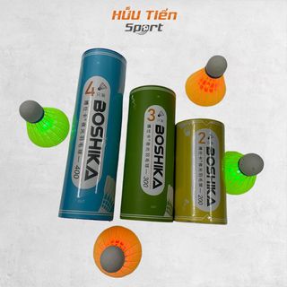 Hộp Cầu Lông Bằng Nhựa Phát Sáng BOSHIKA Chính Hãng, Quả Cầu Lông Bằng Nhựa Có Đèn led Phát Sáng Nhiều Màu Sắc Độc Đáo