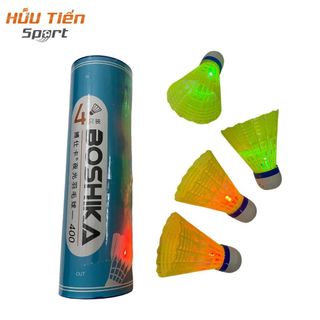 Hộp Cầu Lông Bằng Nhựa Phát Sáng BOSHIKA Chính Hãng, Quả Cầu Lông Bằng Nhựa Có Đèn led Phát Sáng Nhiều Màu Sắc Độc Đáo