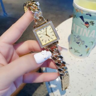 ĐỒNG HỒ NỮ THỜI TRANG GUET XÍCH MẶT VUÔNG VIỀN ĐÁ