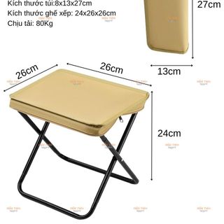 Ghế Xếp Gọn Du Lịch Cắm Trại Siêu Nhẹ 400g – Ghế Ngồi Mini Hoa Văn Thổ Cẩm Dã Ngoại Picnic Siêu Bền