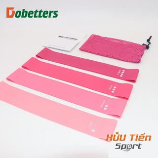 Dây Miniband, Bộ 4 Dây Mini Band Hồng Gradient Kèm Túi Cao Su Đàn Hồi Kháng Lực Tập Chân , Phụ Kiện Tập Gym Nữ Dây Kháng Lực Thể Dục