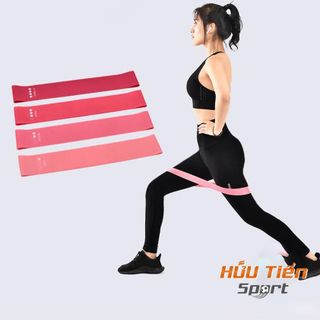 Dây Miniband, Bộ 4 Dây Mini Band Hồng Gradient Kèm Túi Cao Su Đàn Hồi Kháng Lực Tập Chân , Phụ Kiện Tập Gym Nữ Dây Kháng Lực Thể Dục
