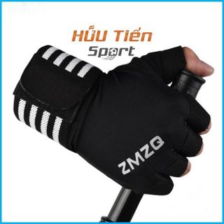 Găng Tay Tập Gym Nam Hở Ngón Bao Tay Tập Tạ Thể Hình Xà Đơn ZMZQ Nam Nữ Có Cuốn Cổ Tay Chống Trơn Chống Trơn Trượt