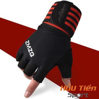 Găng Tay Tập Gym Nam Hở Ngón Bao Tay Tập Tạ Thể Hình Xà Đơn ZMZQ Nam Nữ Có Cuốn Cổ Tay Chống Trơn Chống Trơn Trượt