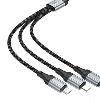Cáp Sạc Điện Thoại Hoco X102 3 in 1 ( LN-Type-C,Micro ) Dây Bện Nylon Chắc Chắn, Chất Lượng