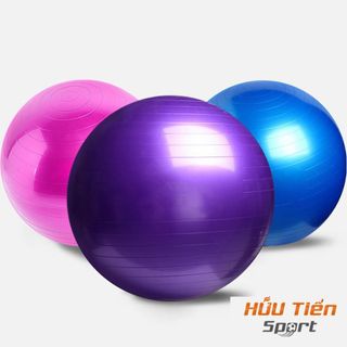 Bóng Tập YOGA, Banh Bóng Yoga Tập Gym Thể Hình Cao Cấp 55 65 75cm Dày 2mm [ Tặng kèm phụ kiên bơm ]