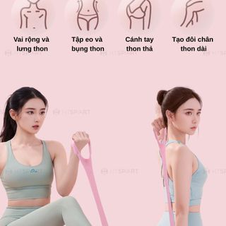 Dây Kéo Đàn Hồi Tập Thể Dục Vòng Số 8 TPE + PU, Dây Kéo Dẻo Dai, Nhỏ Gọn, Đa Năng – Tập Toàn Thân Tại Nhà