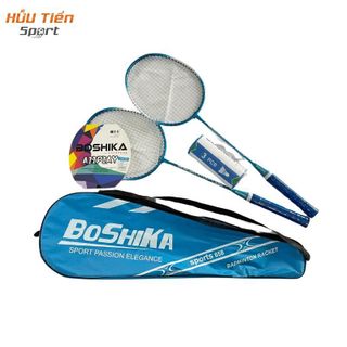 Vợt Cầu Lông, Cặp Vợt Cầu Lông BOSHIKA 658 Chất Liệu Hợp Kim Nhẹ Bền, Tay Cầm Chống Trượt Cao Cấp