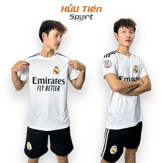 Quần Áo Bóng Đá, Đồ Đá Banh Real, Vải Thun Lạnh Không Nhăn Không Xù Lông Thể Thao